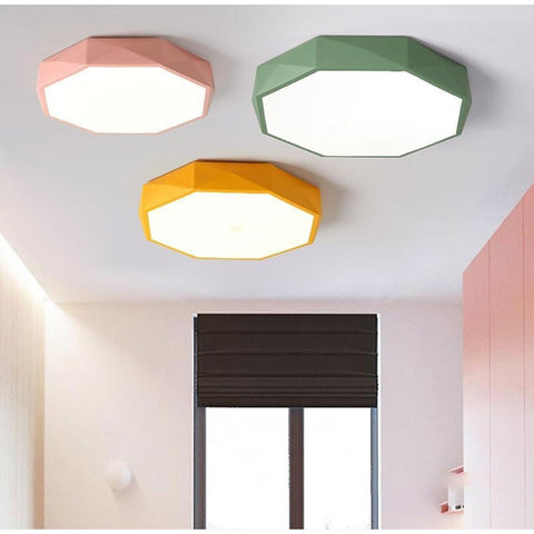 Octagonal Bedroom LED Flush Mount Ceiling Light for Baby Kids - Dazuma