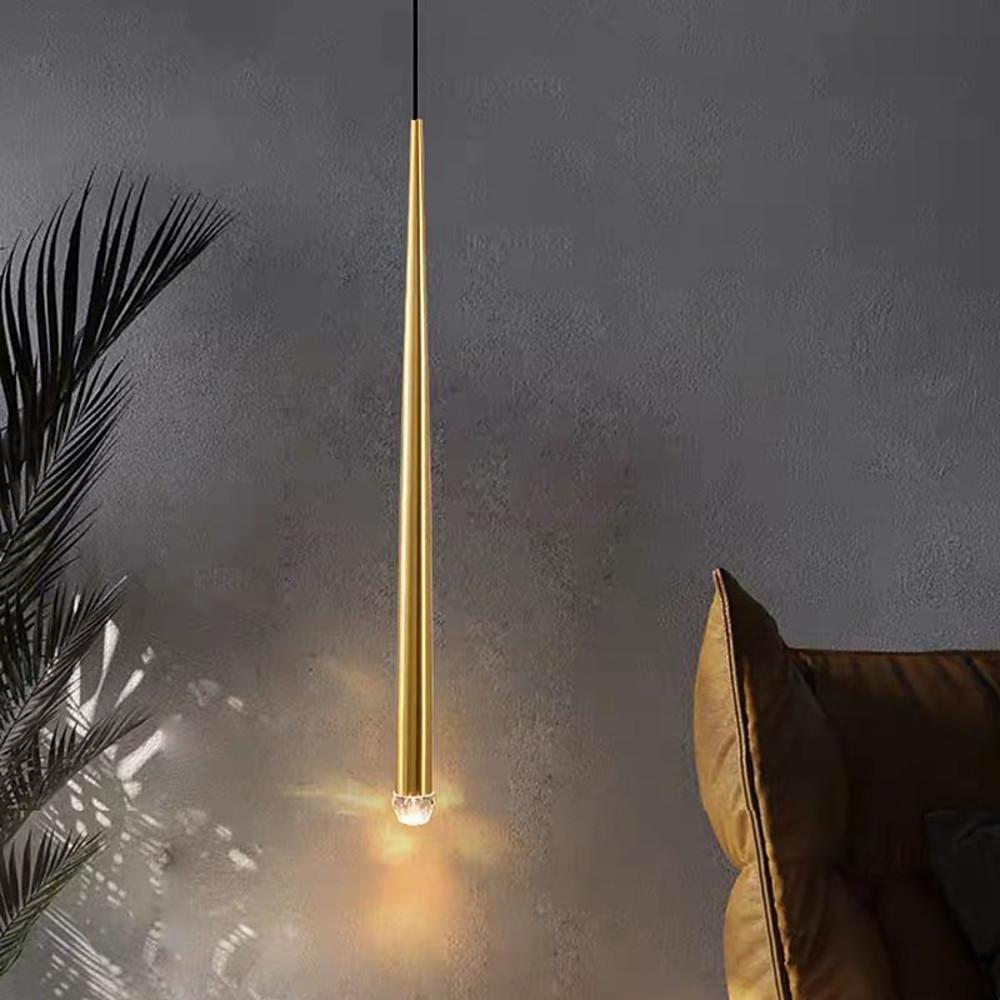 Elongated Cylinder Design Industrial Pendant Lighting Modern Metal Acr Dazuma