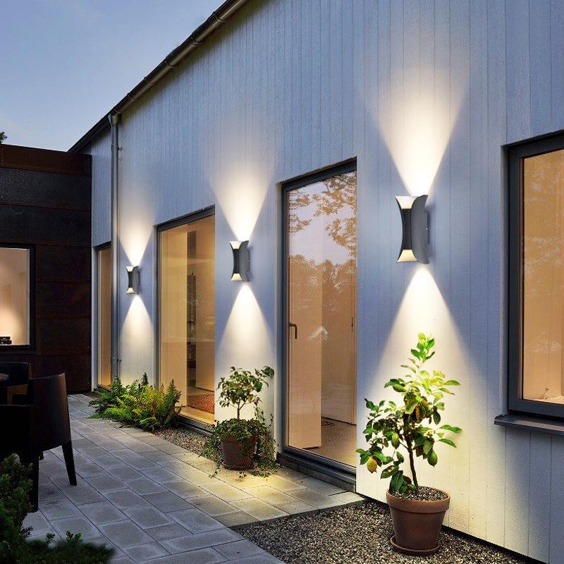 Aluminum And Tempered Glass Curved Outdoor Lighting Garden Wall Light Doorway - Dazuma