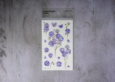 Pressed Flower Transparent Sticker - Larkspur
