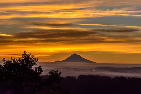 Mt. Hood at sunrise from Portland