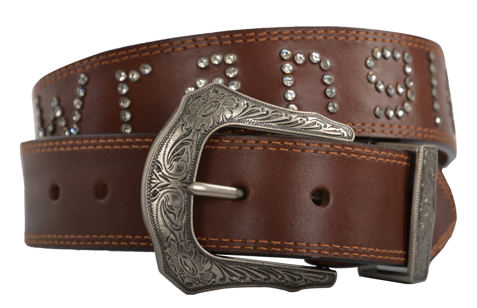 Wrangler Womens Diamante Logo Belt