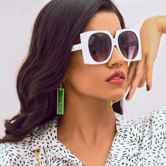 MEASURE MY LOVE 4 U GEOMETRIC EARRINGS - LIME