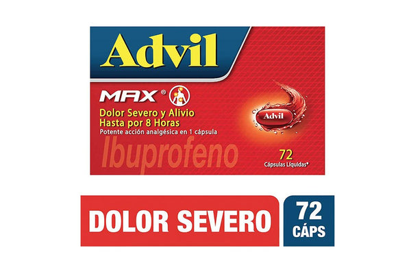 Advil Ibuprofeno Max Caja x72 cápsulas HALEON