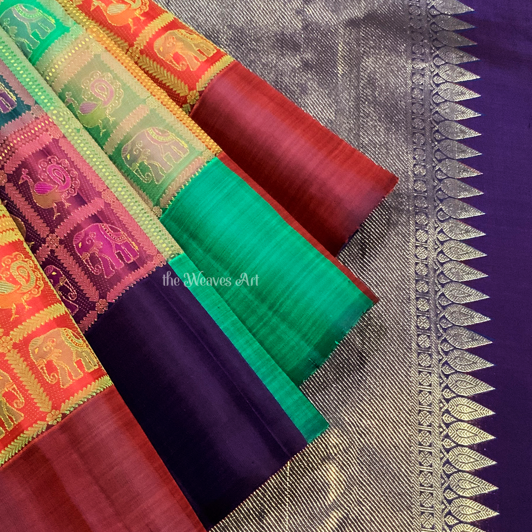 Thread Work Kanchipuram Silk Sarees Online | Buy Kanchi Pattu Sarees