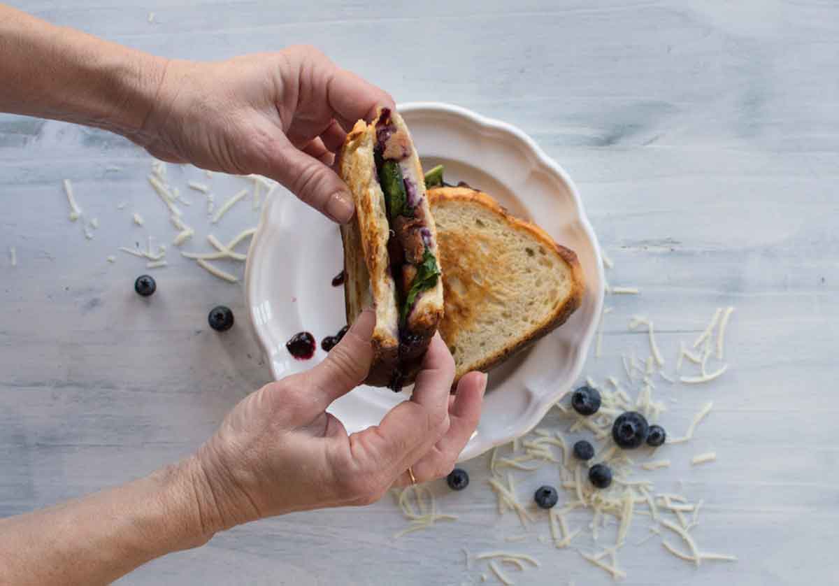 Cannabis infused blueberry grilled cheese recipe