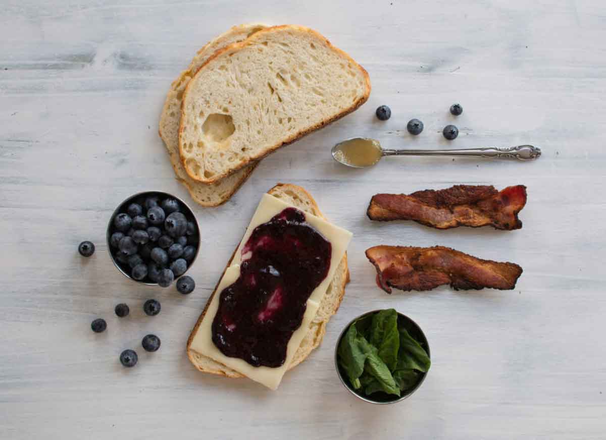 Cannabis infused blueberry grilled cheese recipe