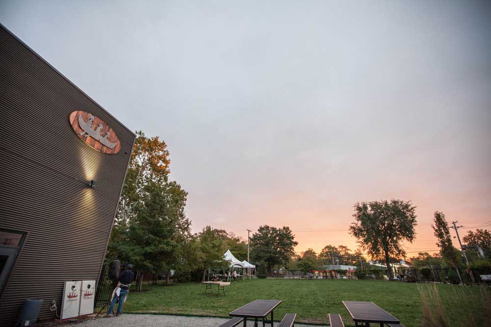 Logboat Brewing Company at sunrise on the morning of Hempsley's heart of health exchange in Columbia, Missouri