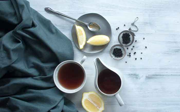 Limonene tea with elderberry and lemon