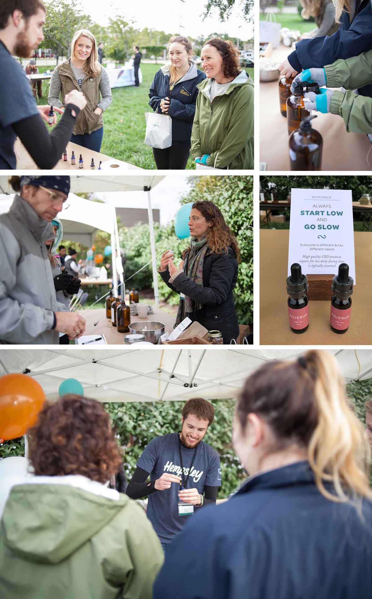 Tincture testing and making station at Hempsley's Event in Missouri