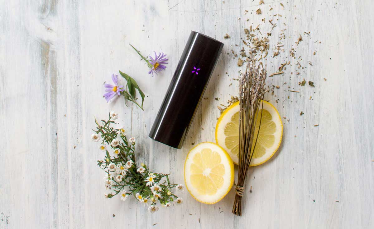 PAX dry herb vaporizer with DIY herbal smoking blend