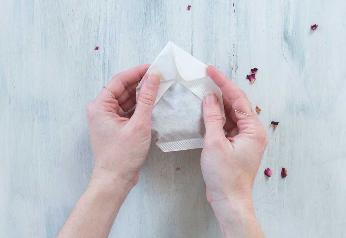 Step 8 of how to make your own teabag out of a coffee filter