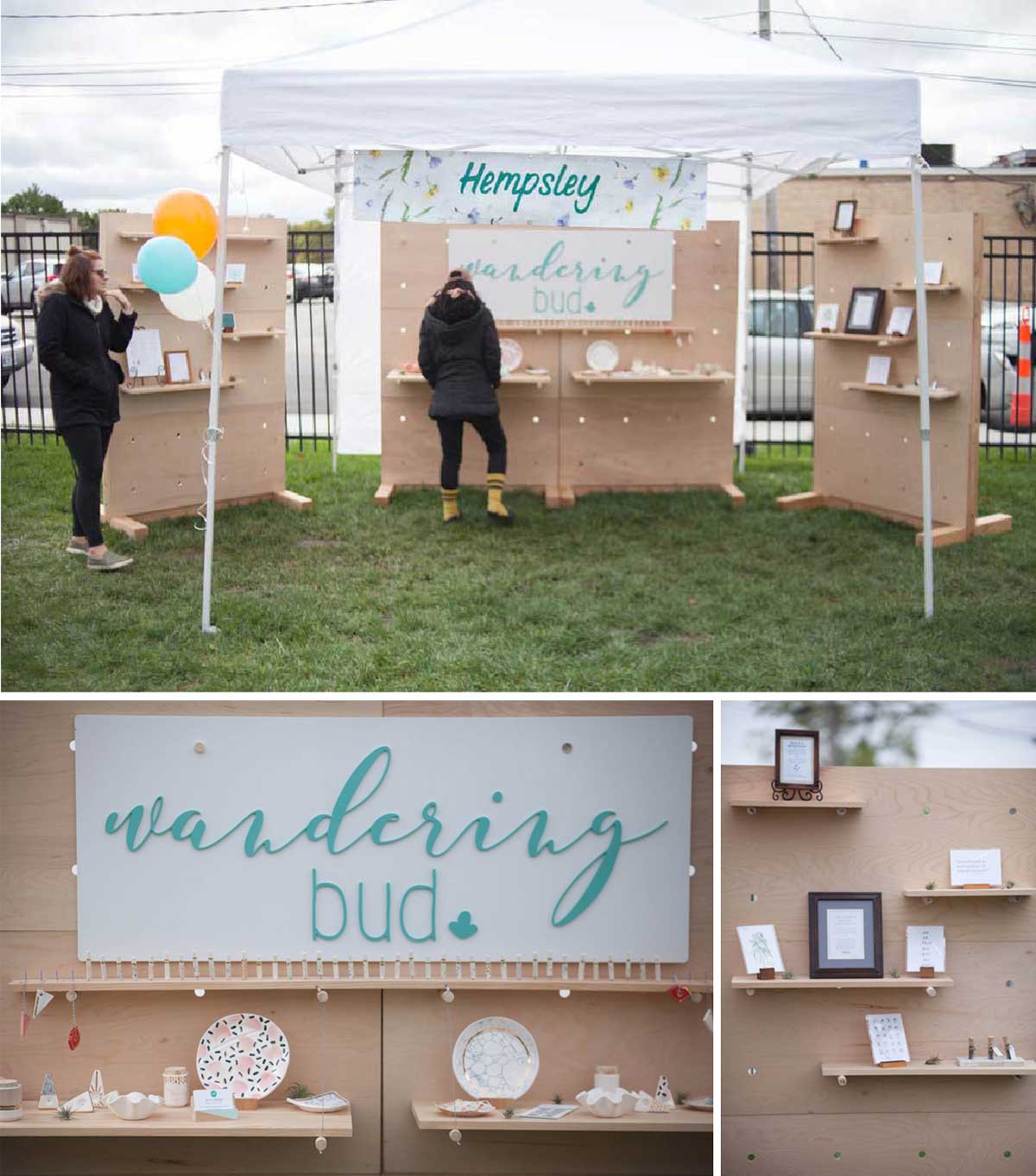 Wandering Bud and Hempsley booth at cannabis education event in Columbia, Missouri