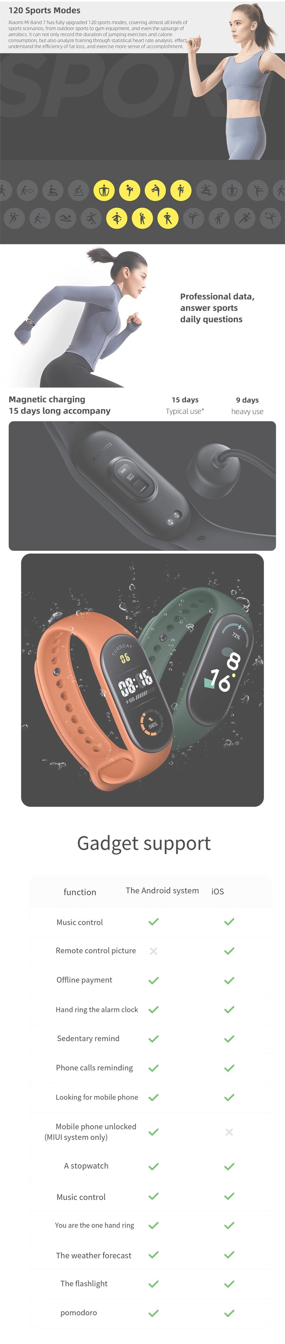 Xiaomi Mi Smart Band 7 Noir