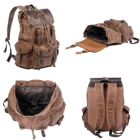 mochila-masculina-de-lona-encerada-e-couro-impermeavel-8