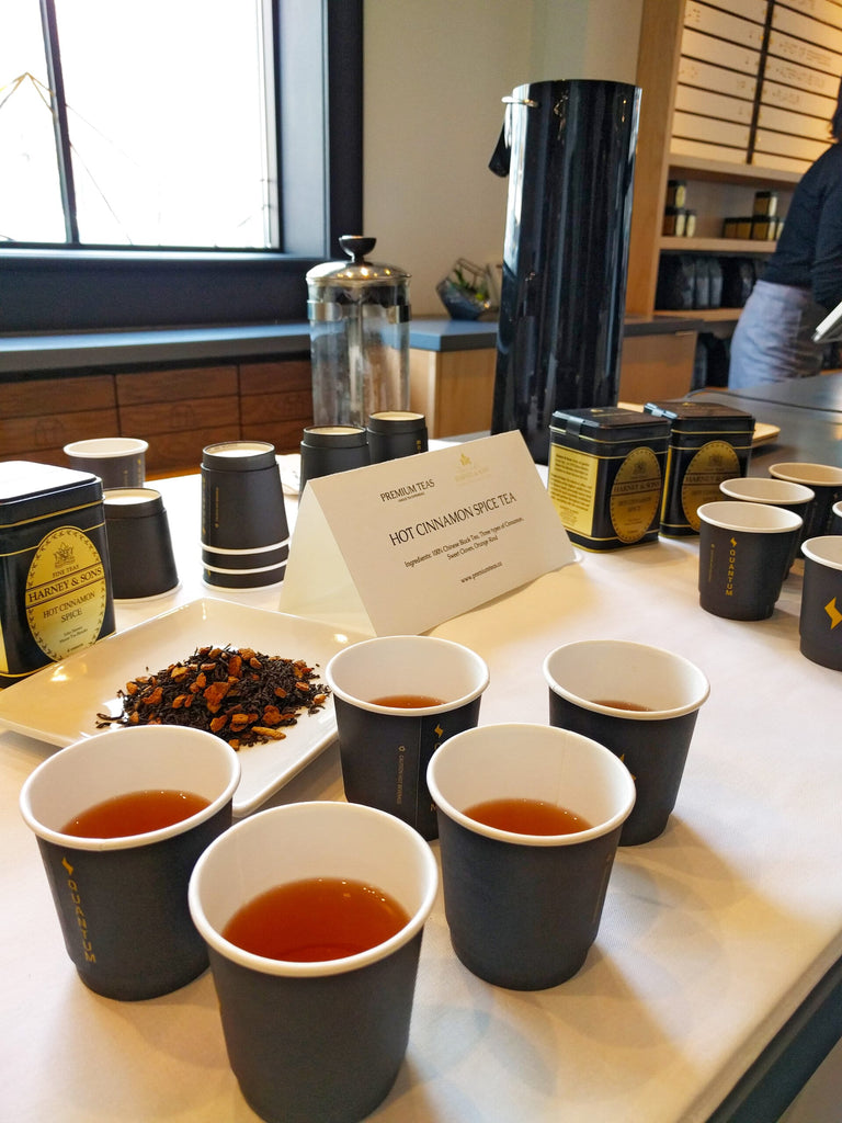 Hot Cinnamon Spice Tea sampling