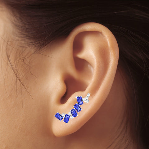 Blue Birthstone Tanzanite Earrings For Women