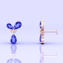 Load image into Gallery viewer, 2.05 Cts. Tanzanite Solid Gold Stud Earring Jewelry
