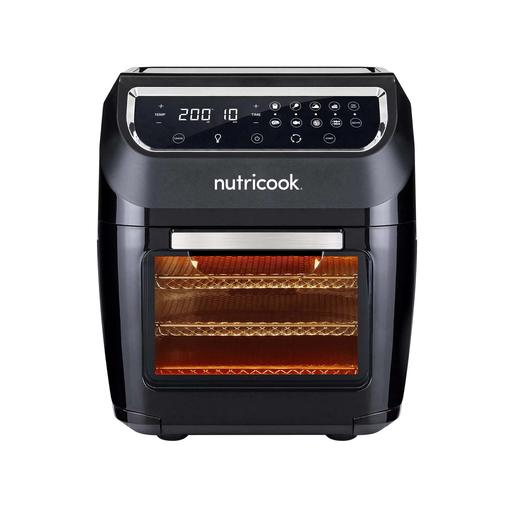 Nutricook - Smart Indoor Grill & Air Fryer 1760W - XL - Black/SS