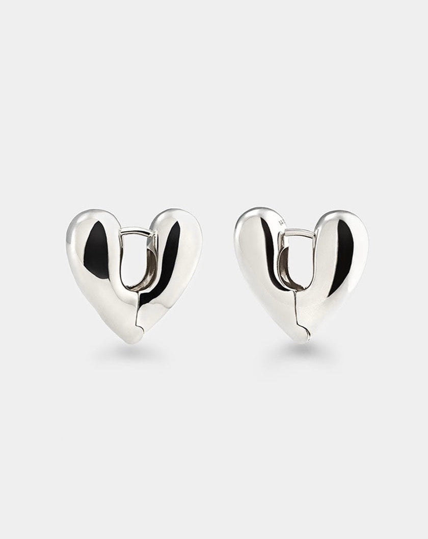 Voight by Valentina Seamless Heart Hoops , Silver - $49 - From