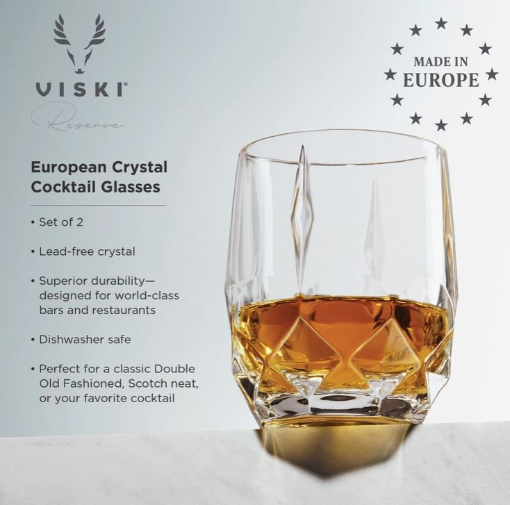 Viski Reserve Milo Crystal Martini European Crafted Cocktail