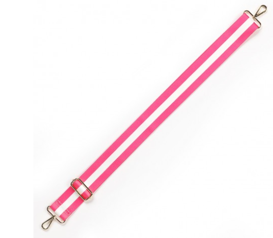Hot Pink & Coral Stripe Crossbody Strap