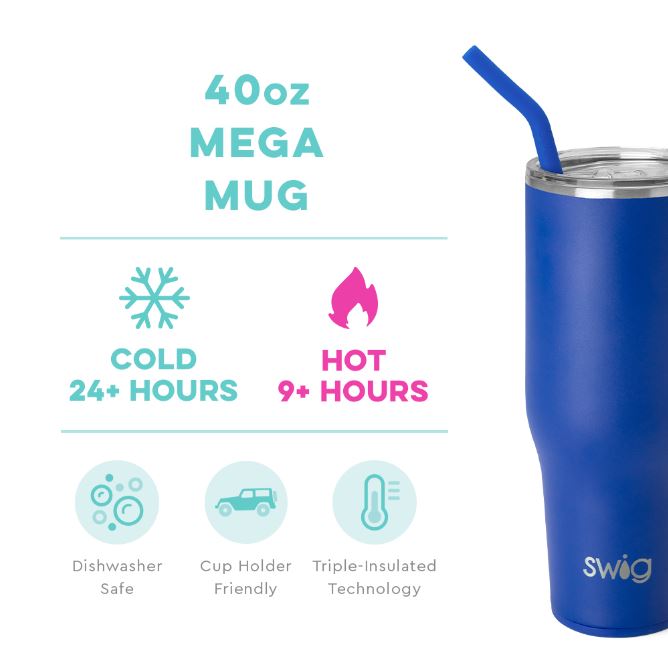 Swig Mega Mug 40 oz - Hydrangea