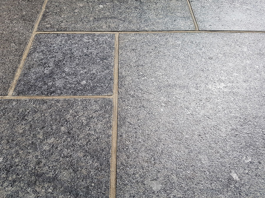 Ash black granite paving slabs