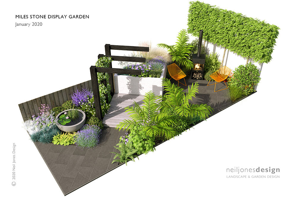 Miles Stone patio paving garden design