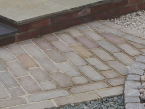 Indian Sandstone tumbled paving setts edging cobbles driveway paths