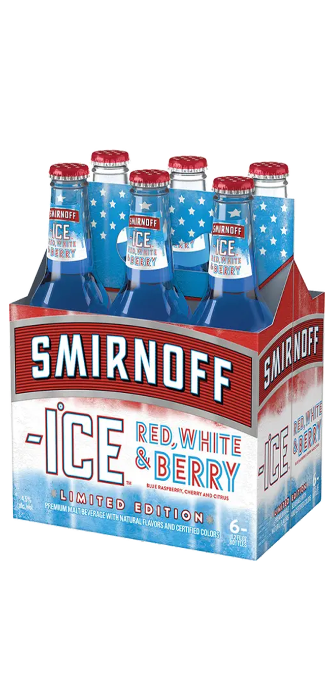 Smirnoff Red White Berry,6 Pack 12 Oz