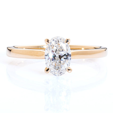 oval diamond engagement ring yellow gold Jewellers in Harrogate Fogal and Barnes 