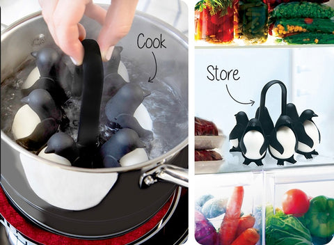 Egg Racks Cute Penguin Shaped Egg Boilers in 2023  Egg storage, Funny  kitchen gadgets, Cute penguins