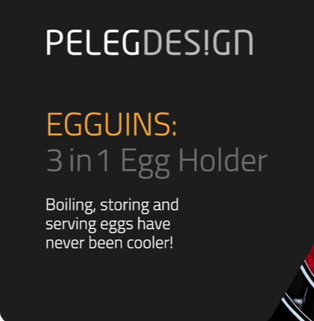 Peleg Design Egguins 3-in-1 Cook, Store and Serve Egg Holder, Penguin-Shaped