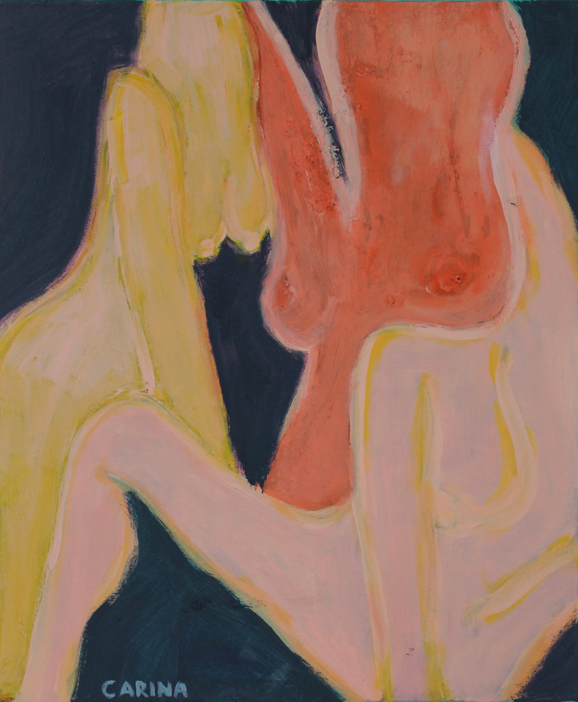 Buy art with nude in pastel online from emerging artist Carina Schubert