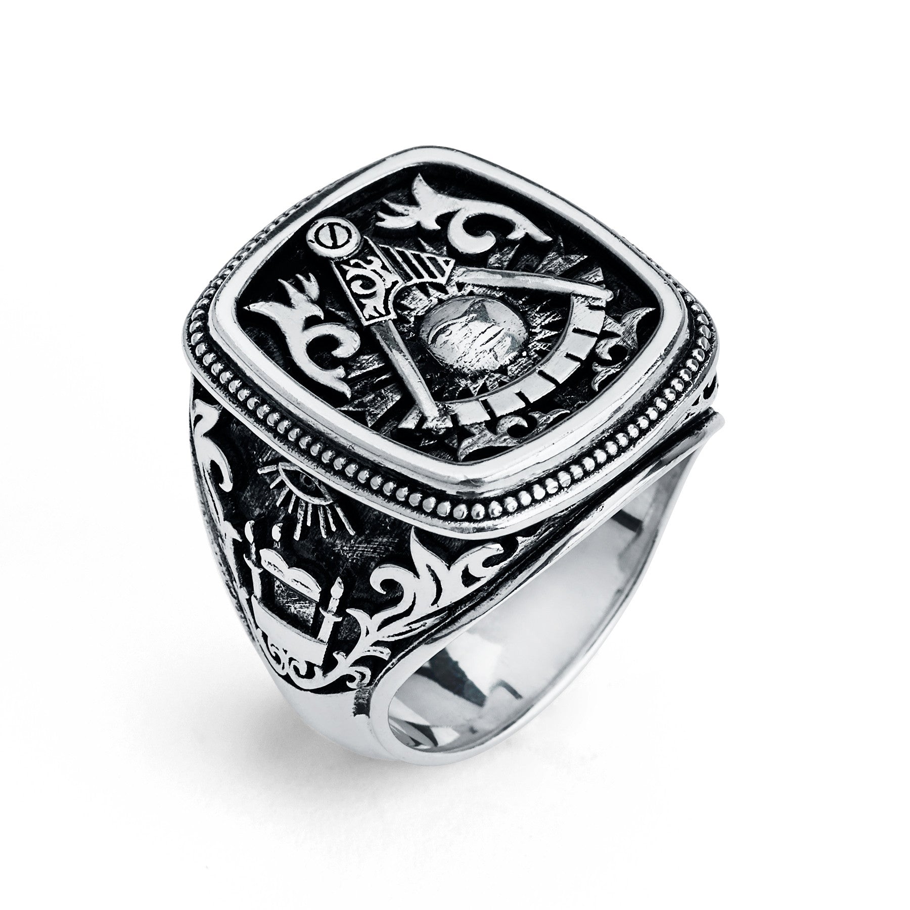 925 Sterling Silver Lodge Canada Masonic Ring