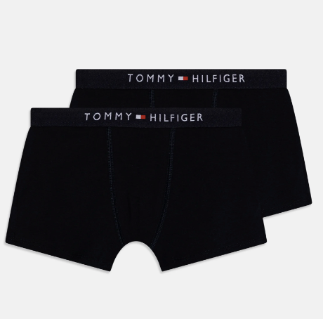 #2 - Tommy Hilfiger 2-pak Boksershorts Navy/Navy - underbuks - Legekammeraten.dk