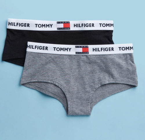 Billede af Tommy Hilfiger 2-Pak Trusser Shorty Grey/Black - Legekammeraten.dk