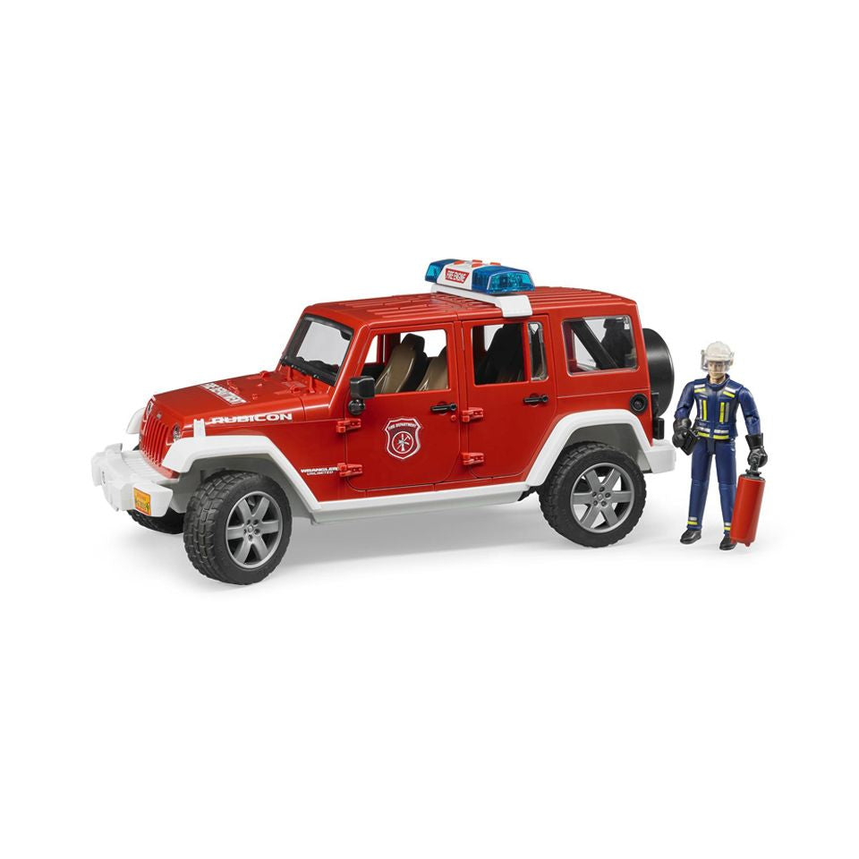 Billede af Bruder Jeep Wrangler Unlimited Rubicon Brandbil Med Brandmand - Bruder - Legekammeraten.dk