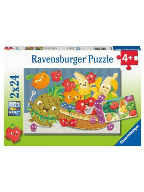 Billede af Puslespil Fruit And Veggie Fun 2x24 Brikker - Legekammeraten.dk