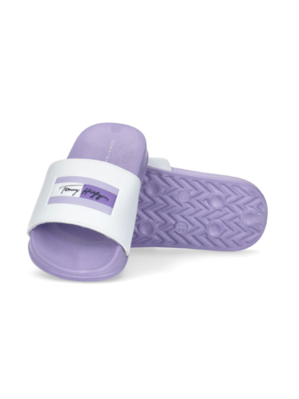 Billede af Tommy Hilfiger Badesandaler Lilac/White - badesandal - Legekammeraten.dk