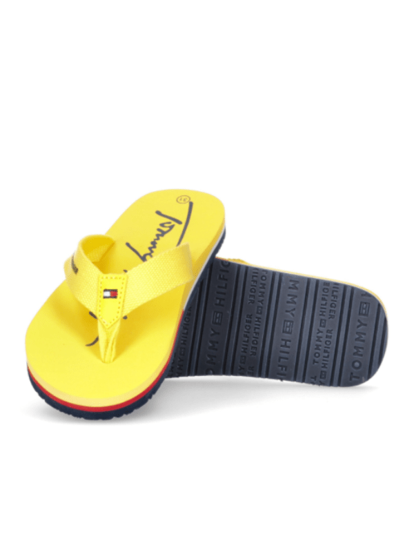 Se Tommy Hilfiger Flip Flop Badesandaler Yellow - badesandal - Legekammeraten.dk hos Legekammeraten.dk