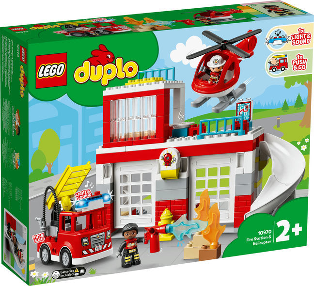 Se LEGO Duplo Brandstation og helikopter - Lego - Legekammeraten.dk hos Legekammeraten.dk