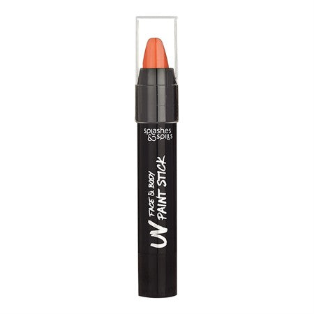 UV Face & Body Paint Stick, Orange - UV Maling - Legekammeraten.dk
