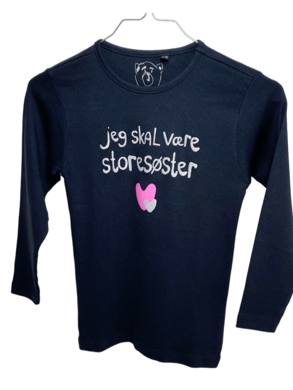 Billede af Jeg Skal Være Storesøster T-Shirt L/S, Dark Navy - Legekammeraten.dk