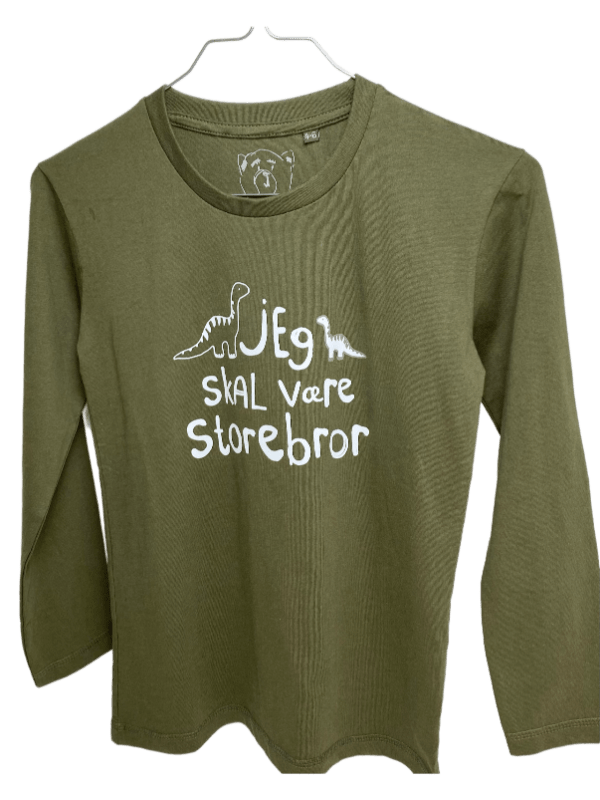 Jeg Skal Være Storebror T-Shirt L/S, New Army - Jeg skal være storebror t-shirt - Legekammeraten.dk