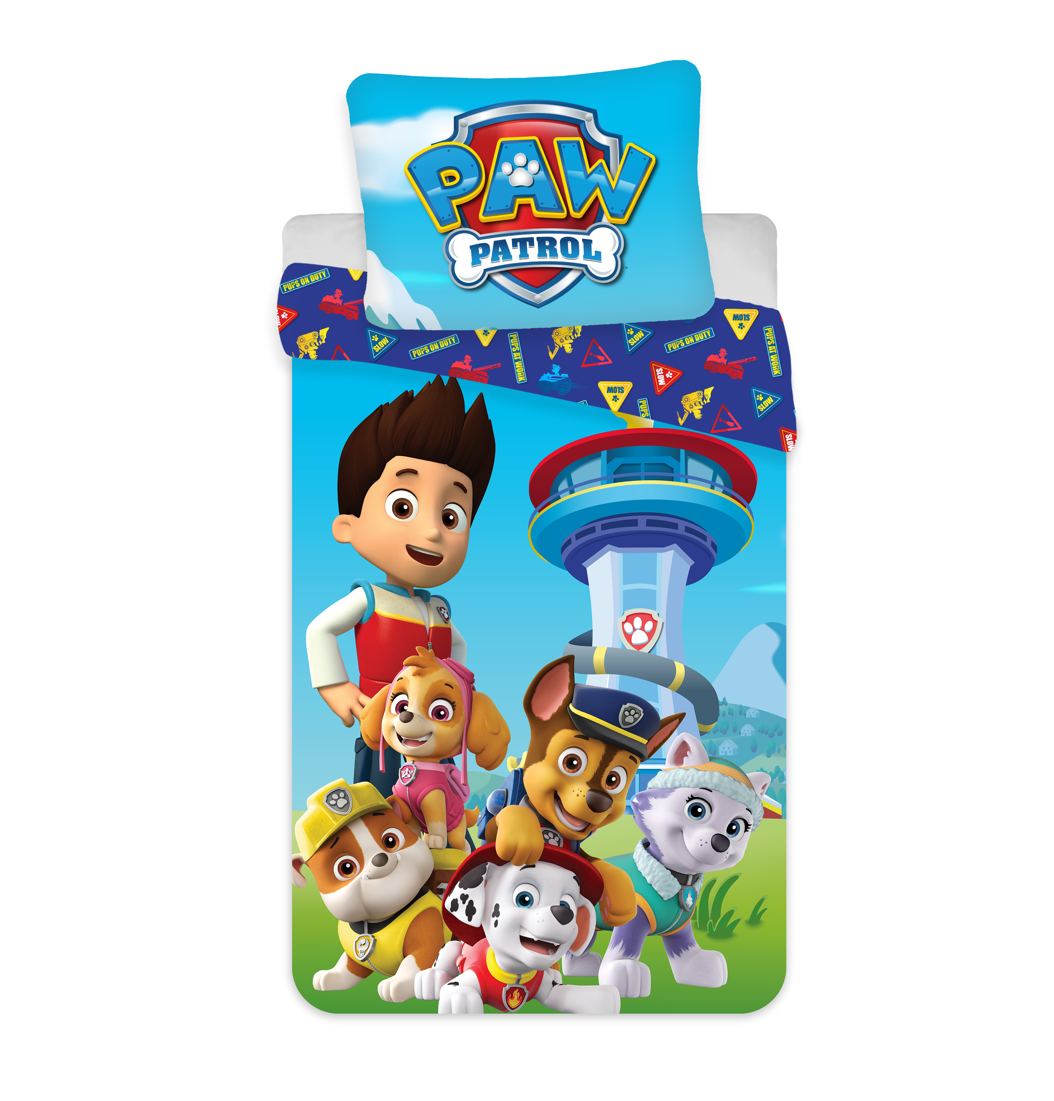 Billede af Voksen Størrelse Sengetøj Med Paw Patrol - Voksen Sengesæt - Legekammeraten.dk