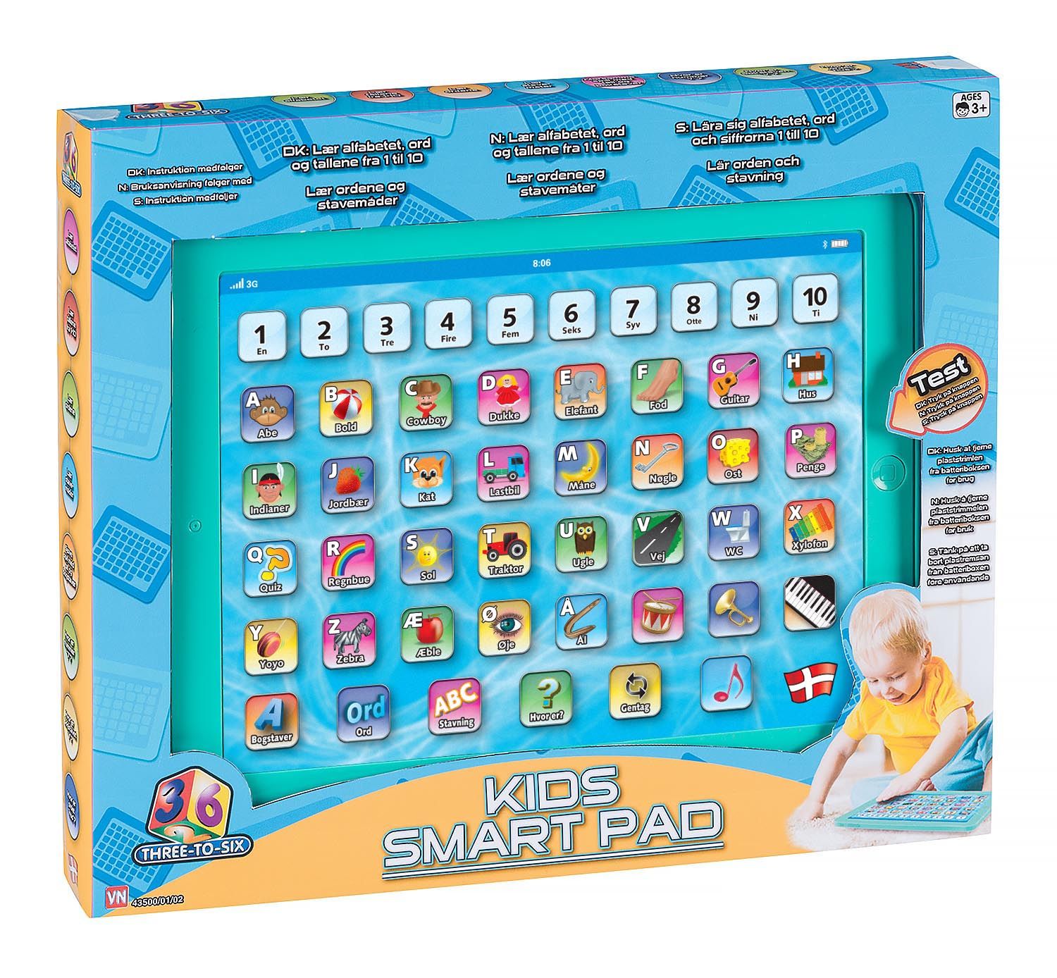 Se Kids-PAD LÆRE TABLET Med ÆØÅ - Kids Smart Pad - Legekammeraten.dk hos Legekammeraten.dk