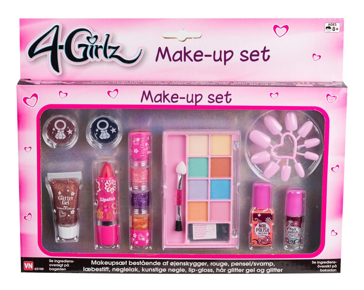 Billede af 4-Girlz makeup sæt i box - Make up - Legekammeraten.dk