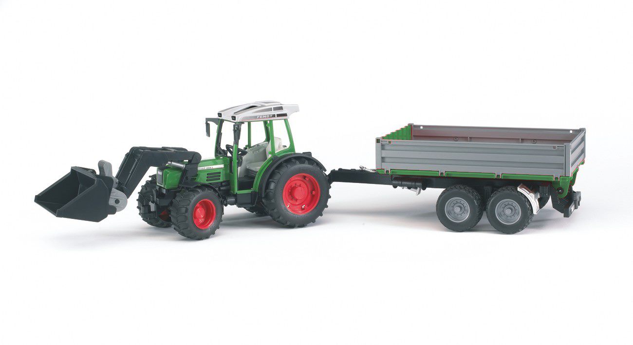 Billede af Bruder Fendt 209 S with frontloader and tipping trailer - Bruder - Legekammeraten.dk